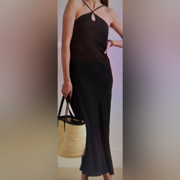 NWT Three Graces London Katrina Jersey maxi  Dress, black in size 6. - Picture 2 of 13